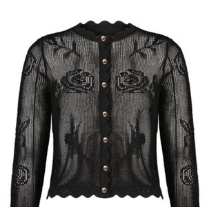 Aleeza Paris Black Lace Cardigan